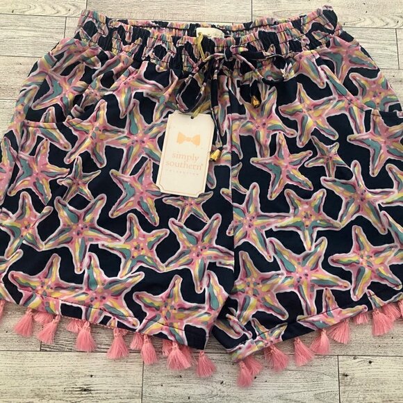 NWT Brand New Simply Southern Fringe Starfish Shorts SO CUTE! Size S/M - Picture 2 of 6